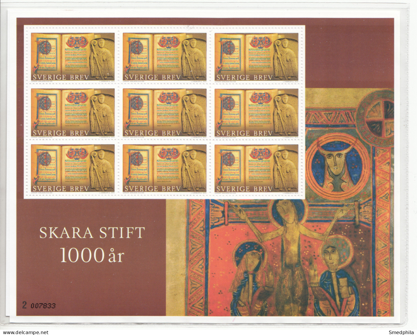 Sweden Souvenir Sheet 2014 - Church Art MNH ** - Blocs-feuillets
