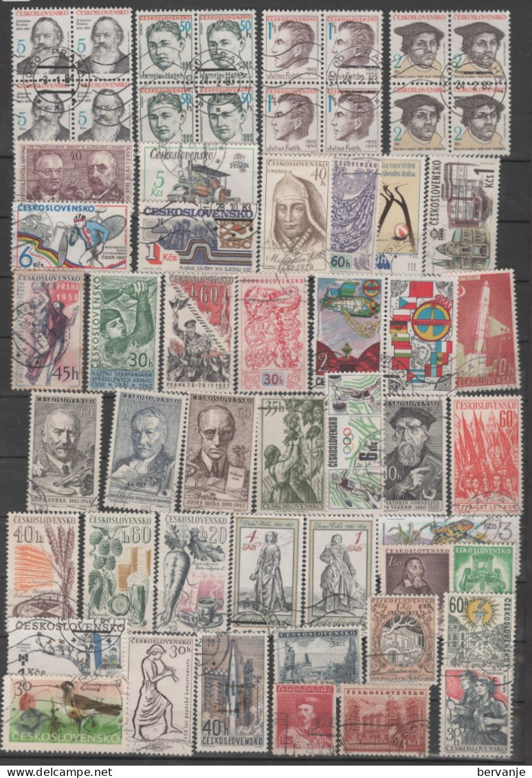 L65   Vrac De Timbres Tchécoslovaquie   Oblitères - Collections, Lots & Series