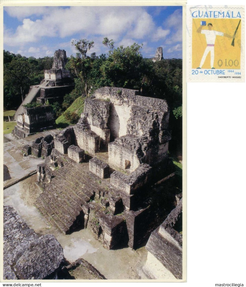 GUATEMALA TIKAL View From North Acropolis Nice Stamp - Guatemala