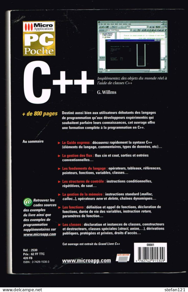 C++ PC De Poche - 2000 - 864 Pages 19 X 12,5 Cm - Informatique