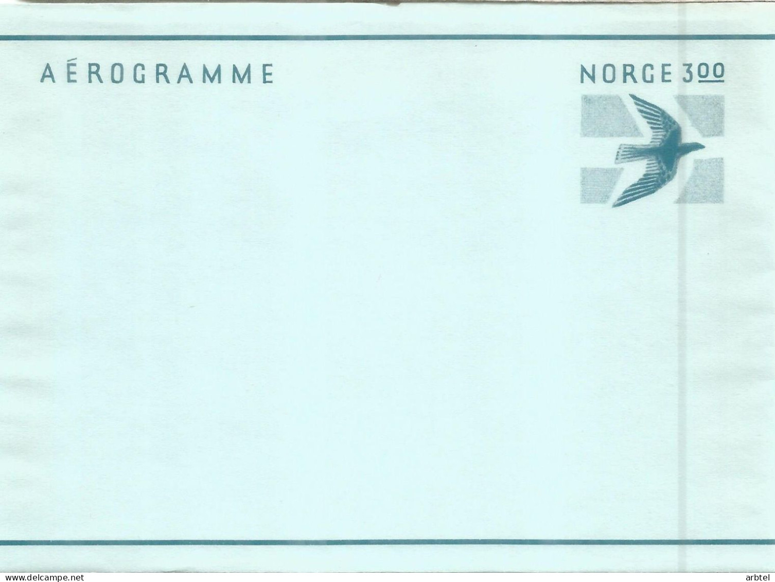 NORUEGA NORWAY ENTERO POSTAL AEROGRAMA - Postwaardestukken