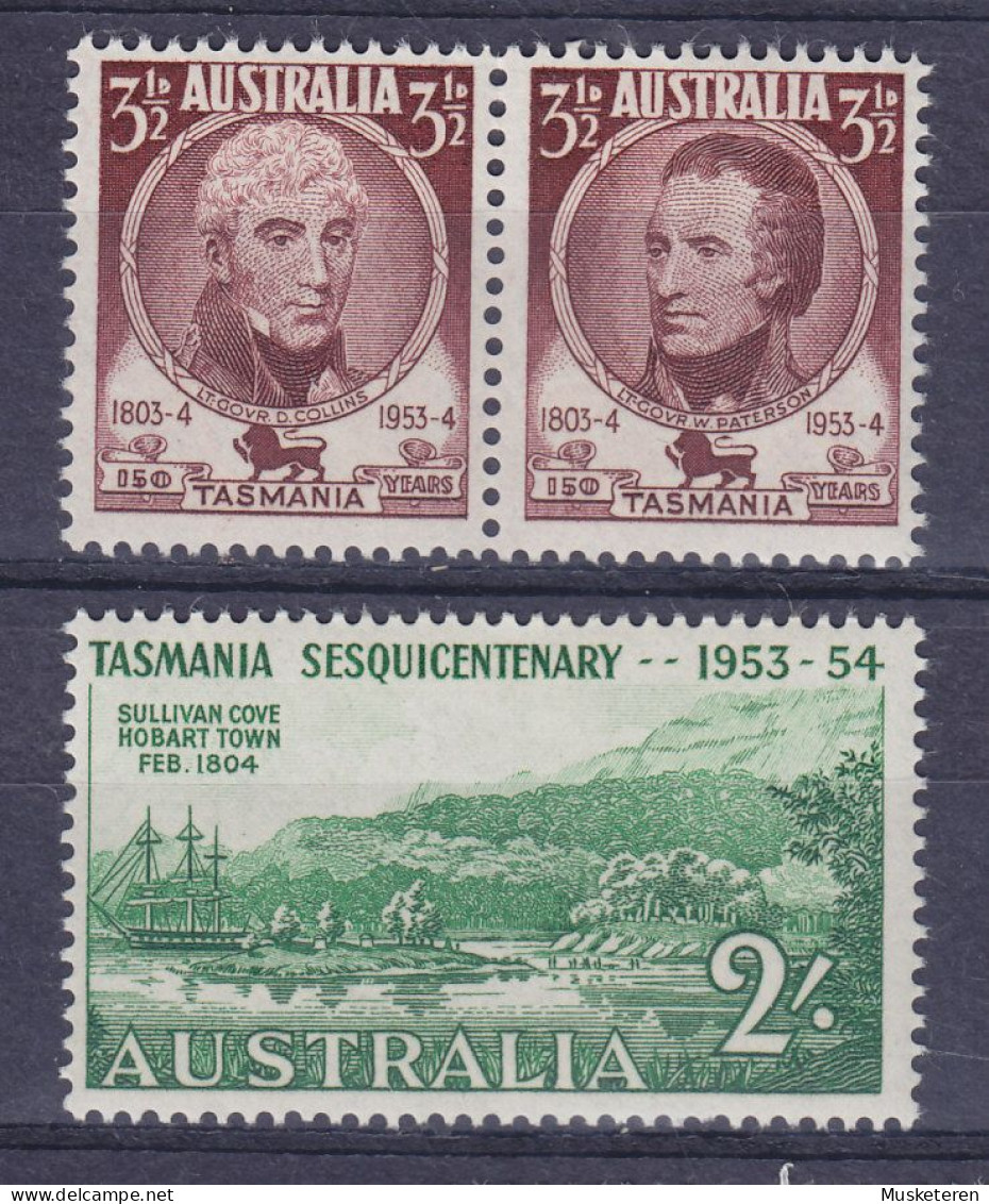 Australia 1953 Mi. 238-40, Tasmania Sesquicentenary, Complete Set, MH* - Ongebruikt