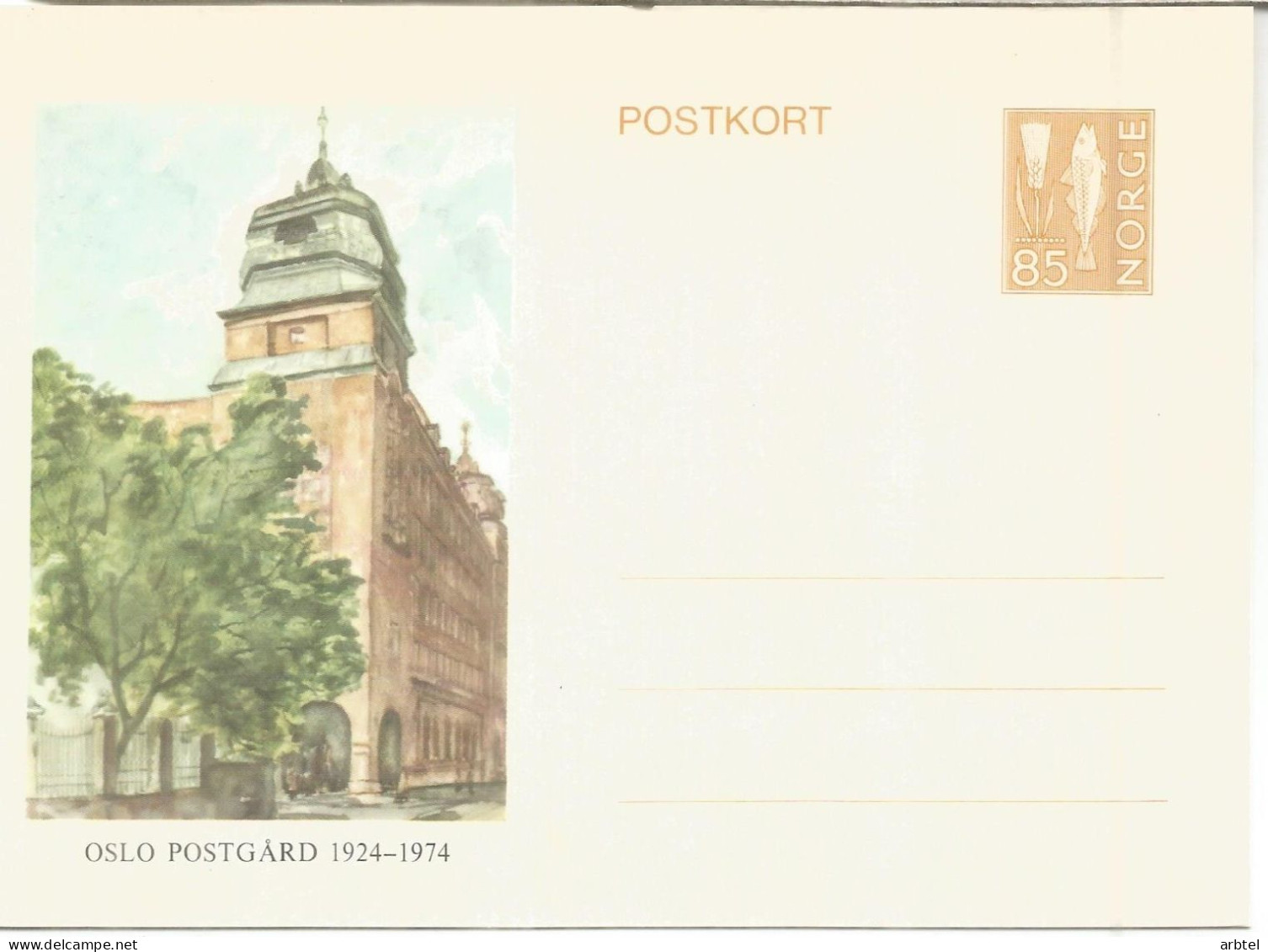 NORUEGA NORWAY ENTERO POSTAL OSLO POSTGARD - Enteros Postales