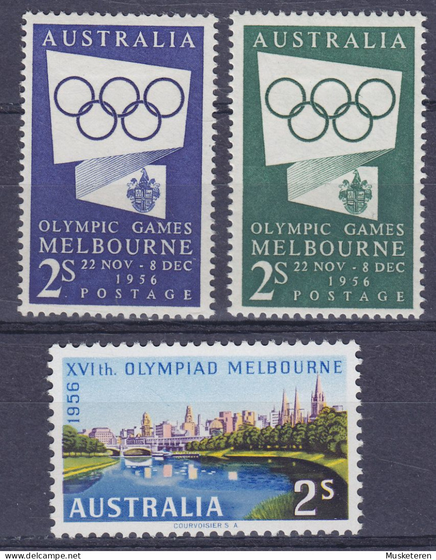 Australia 1954-56 Mi. 250, 259, 269 Olympic Games Olypische Sommerspiele, Melbourne, MH* - Nuevos