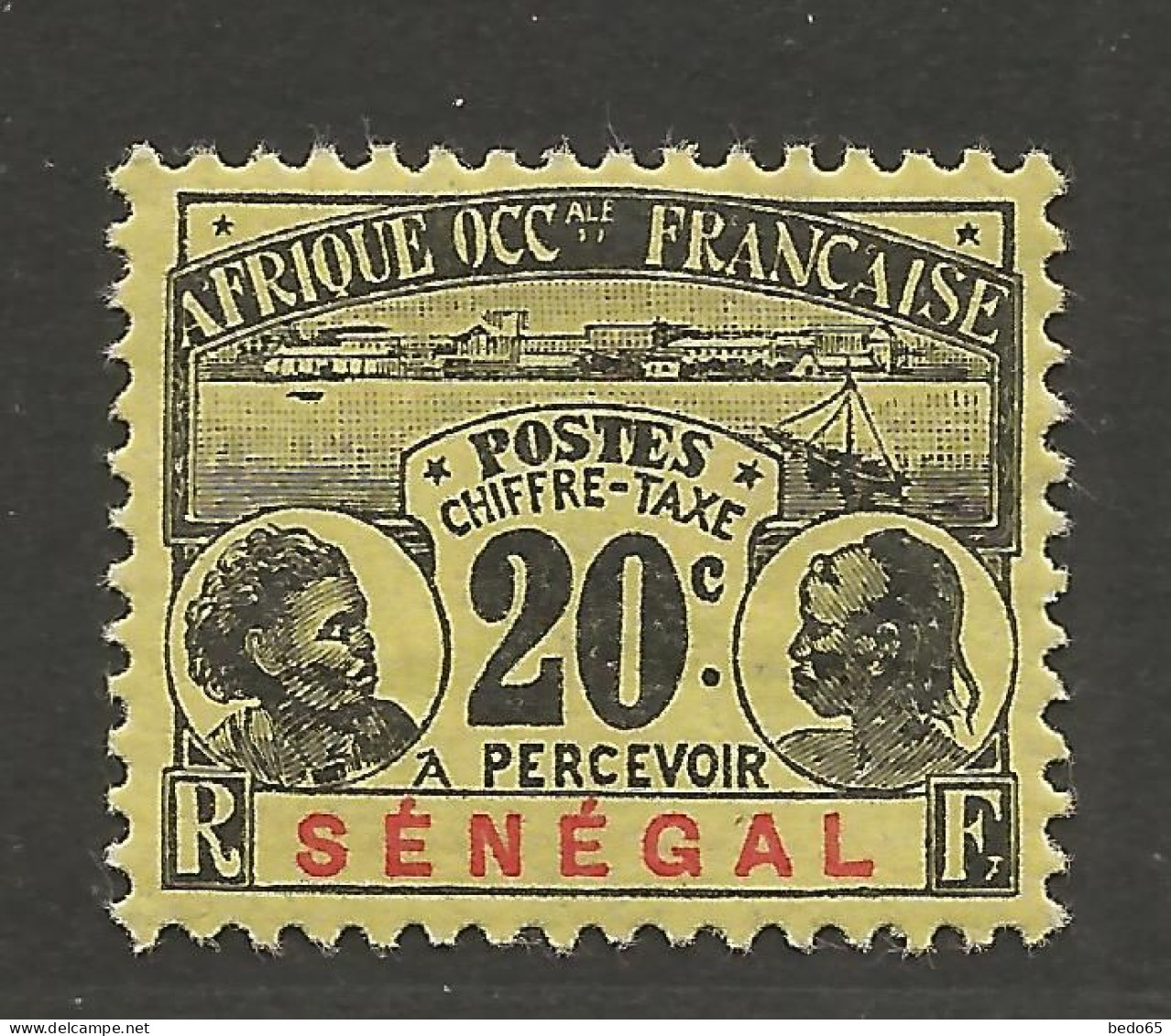 SENEGAL TAXE N° 7 NEUF*  CHARNIERE / Hinge / MH - Timbres-taxe