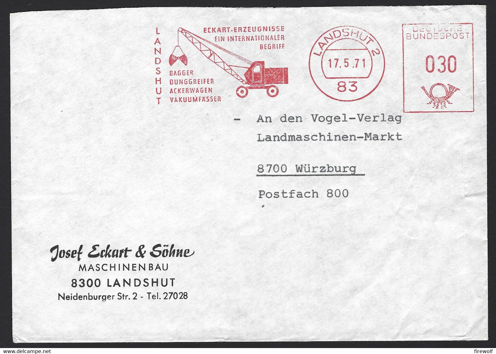 B05 - West Germany - 1971 EMA Landshut - Eckart Machine Construction - Crane - Autres (Terre)