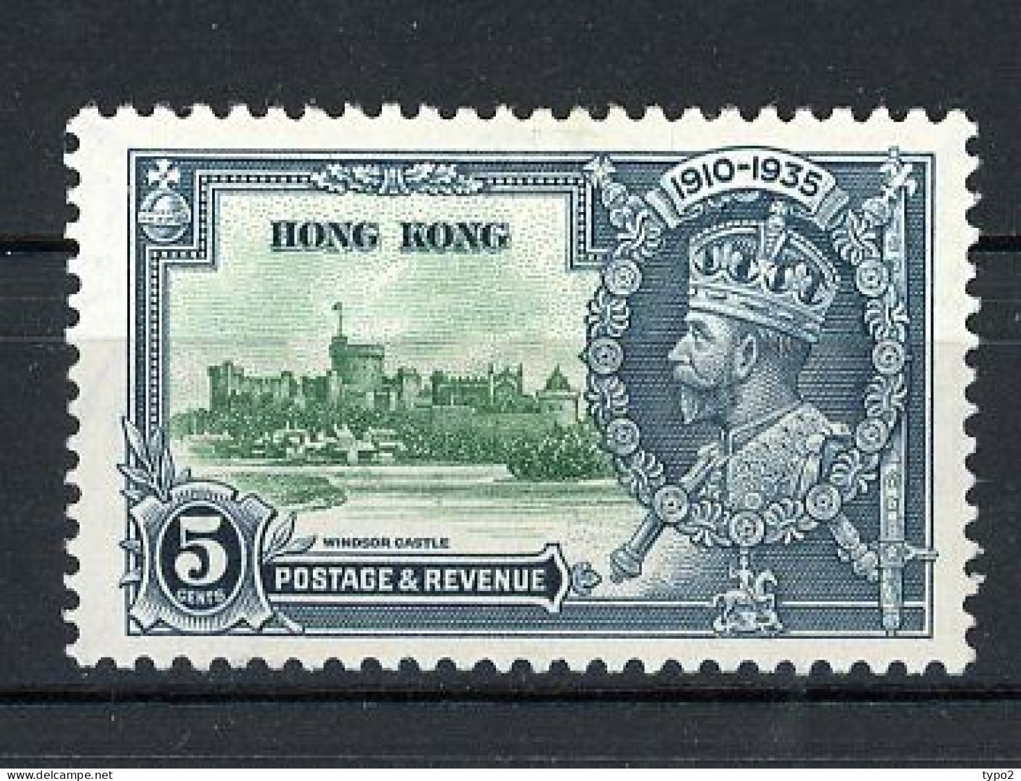 H-K  Yv. N° 133 SG N°134 *  5c Jubilé George V Cote 11< Euro BE  2 Scans - Ungebraucht