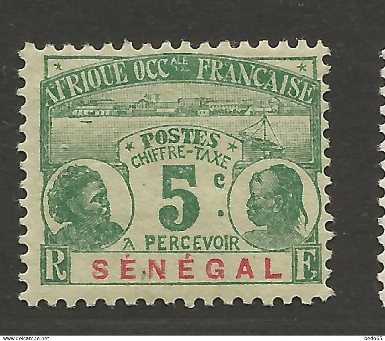 SENEGAL TAXE N° 4 NEUF*  CHARNIERE / Hinge / MH - Impuestos