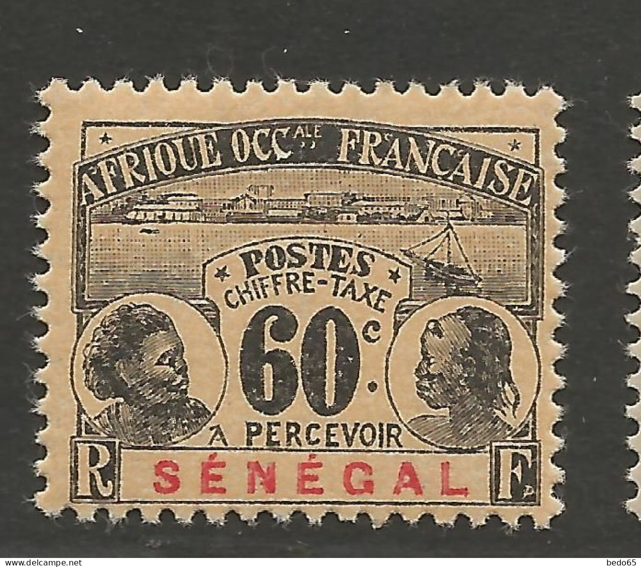 SENEGAL TAXE N° 10 NEUF*  CHARNIERE / Hinge / MH - Timbres-taxe