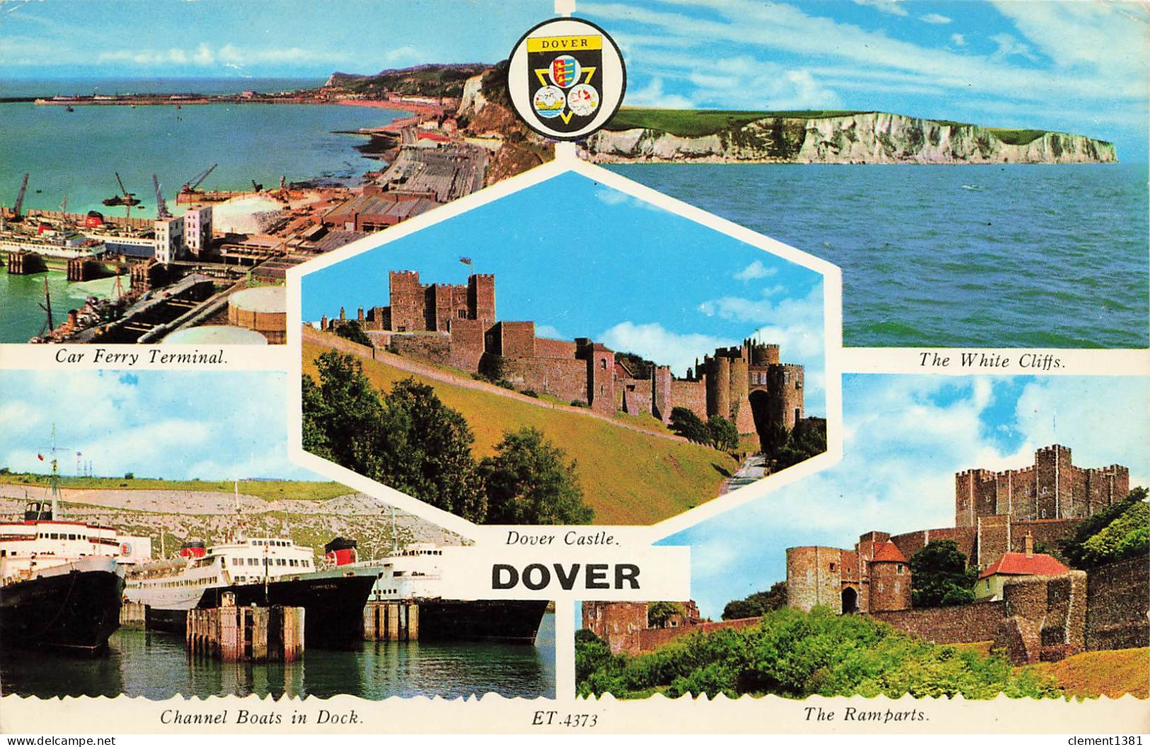 Dover Car Ferry Terminal The White Cliff The Ramparts Channel Boats In Dock - Dover