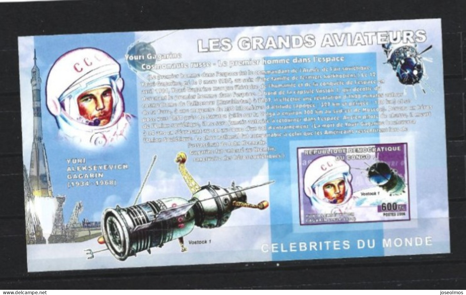 TIMBRE BLOC FEUILLET NEUF** LUXE "YURI GAGARIN" ND - Mint/hinged