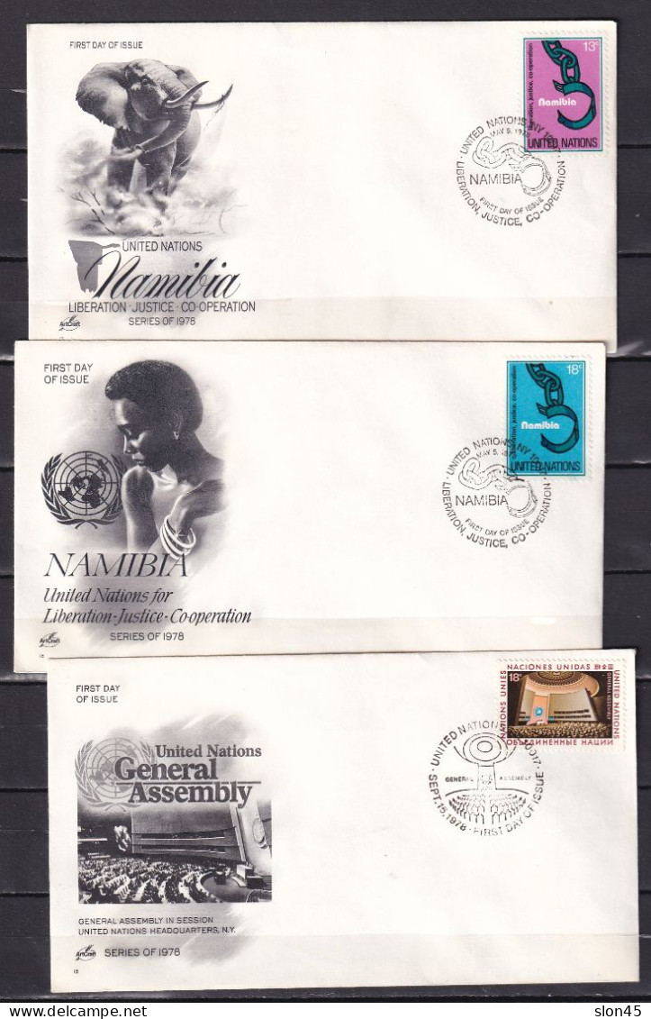 USA 1978 9 UN First Day Issue Covers  15832 - Covers & Documents