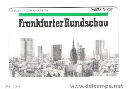 Germany - S 12/94 - Frankfurter Rundschau - Zeitung - Newspaper  - Chip Card - S-Series: Schalterserie Mit Fremdfirmenreklame