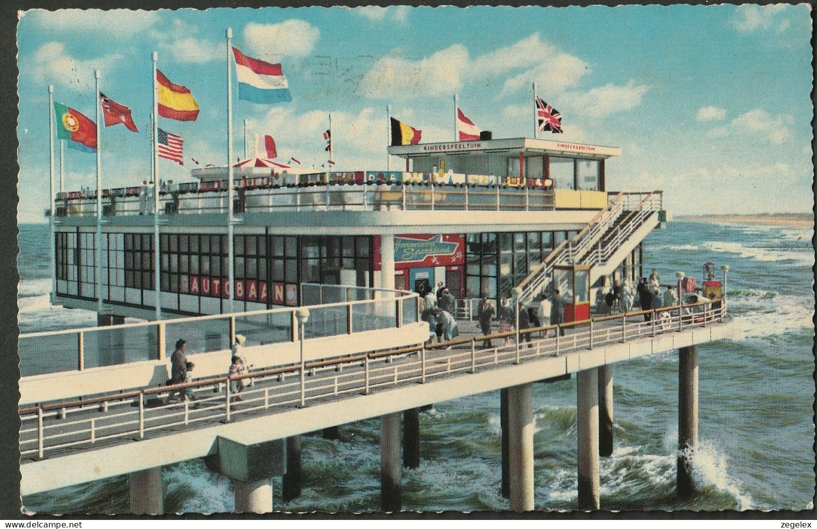 Scheveningen - De Pier Rond 1960 Met Kinderspeeltuin En Autobaan! - Scheveningen