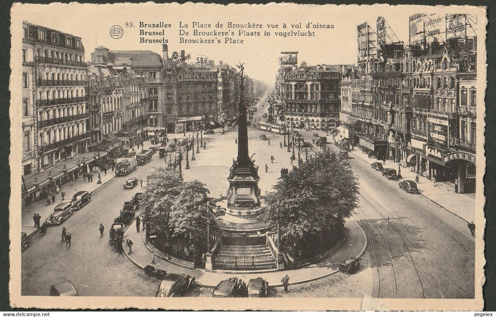 Bruxelles - La Place De Brouckère Vue à Voi D'oiseau - Andere & Zonder Classificatie