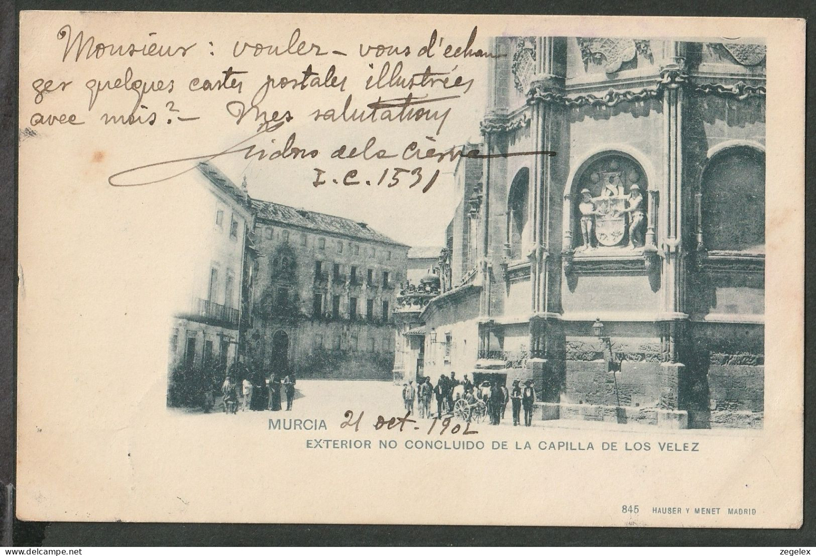 Murcia 1902 - Exterioir No Concluido De La Capilla De Los Velez - Animato - Murcia