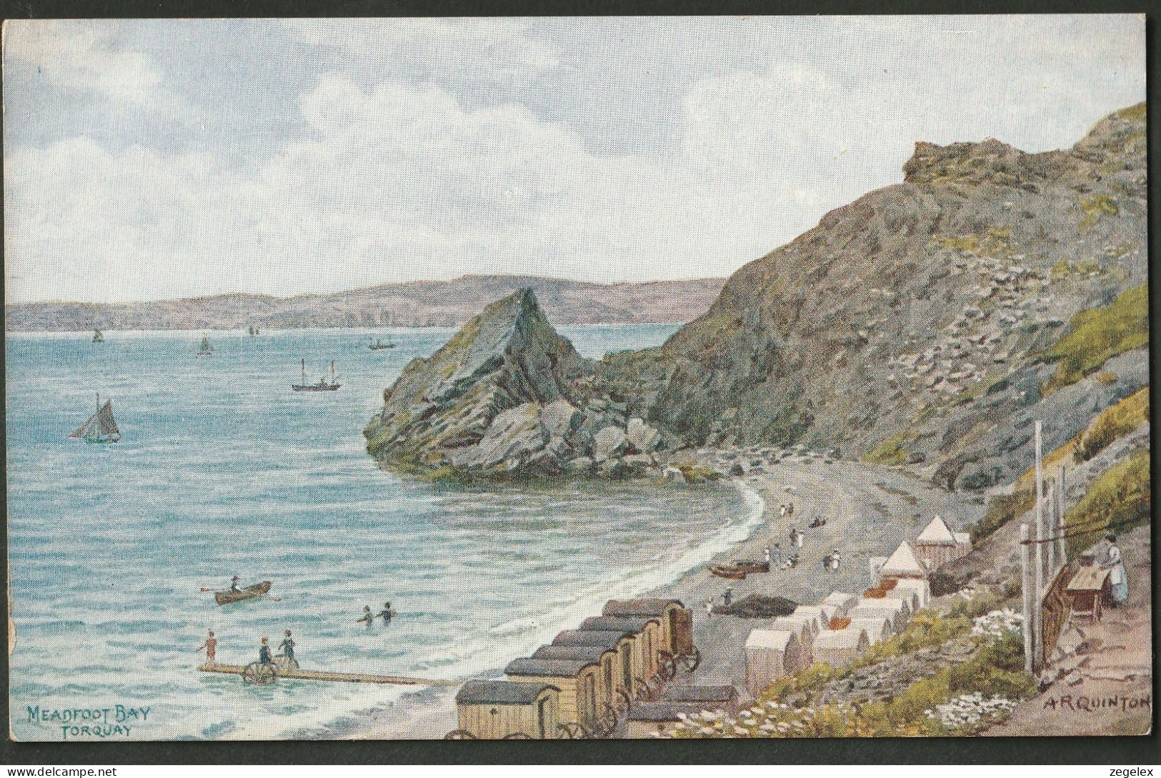 Torquay 1921 - Meadfoot Bay - Painting By Arquinton - Torquay