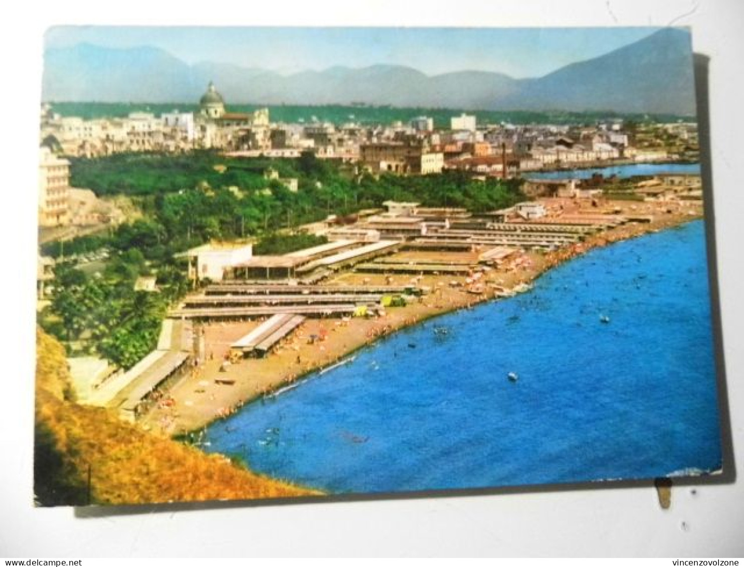 Cartolina Viaggiata  "TORRE ANNUNZIATA OPLONTI Lido Azzurro" Ediz. Carcavallo Napoli, 1992 - Torre Annunziata