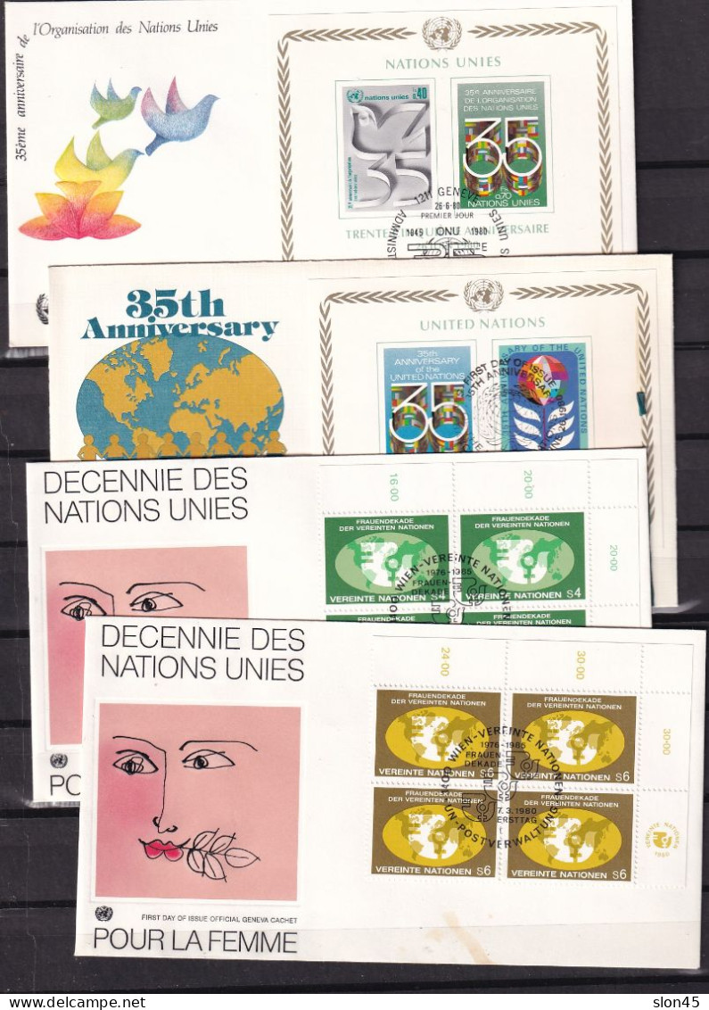 USA 1979/80 8 UN New York /Geneva  First Day Issue Covers  15833 - Verzamelingen & Reeksen