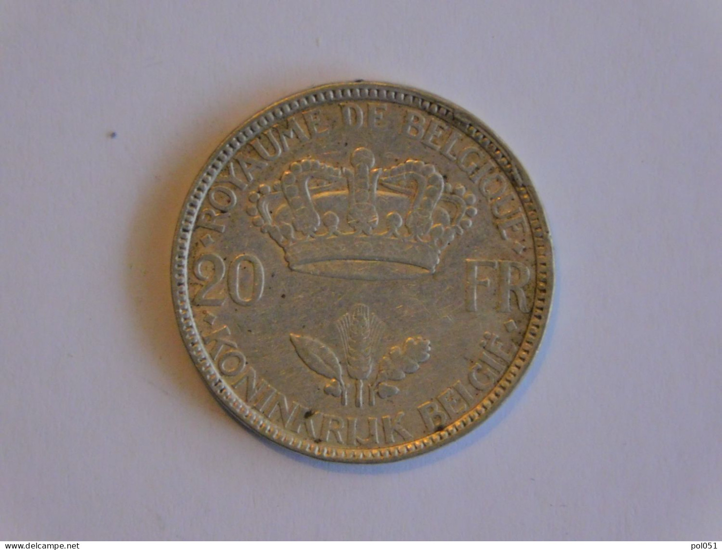 Belgique 20 Francs 1935 - Silver, Argent Franc - 20 Francs