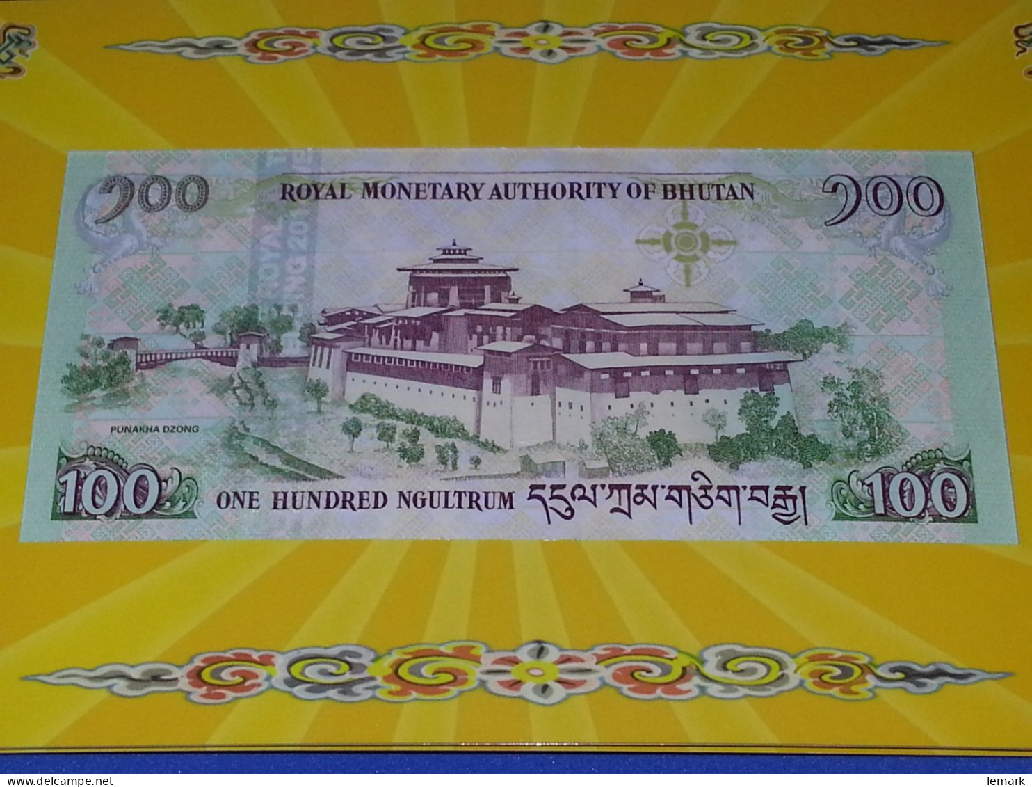 Bhutan 100 Ngultrum 2011 Royal Wedding Folder P35 UNC - Bhoutan