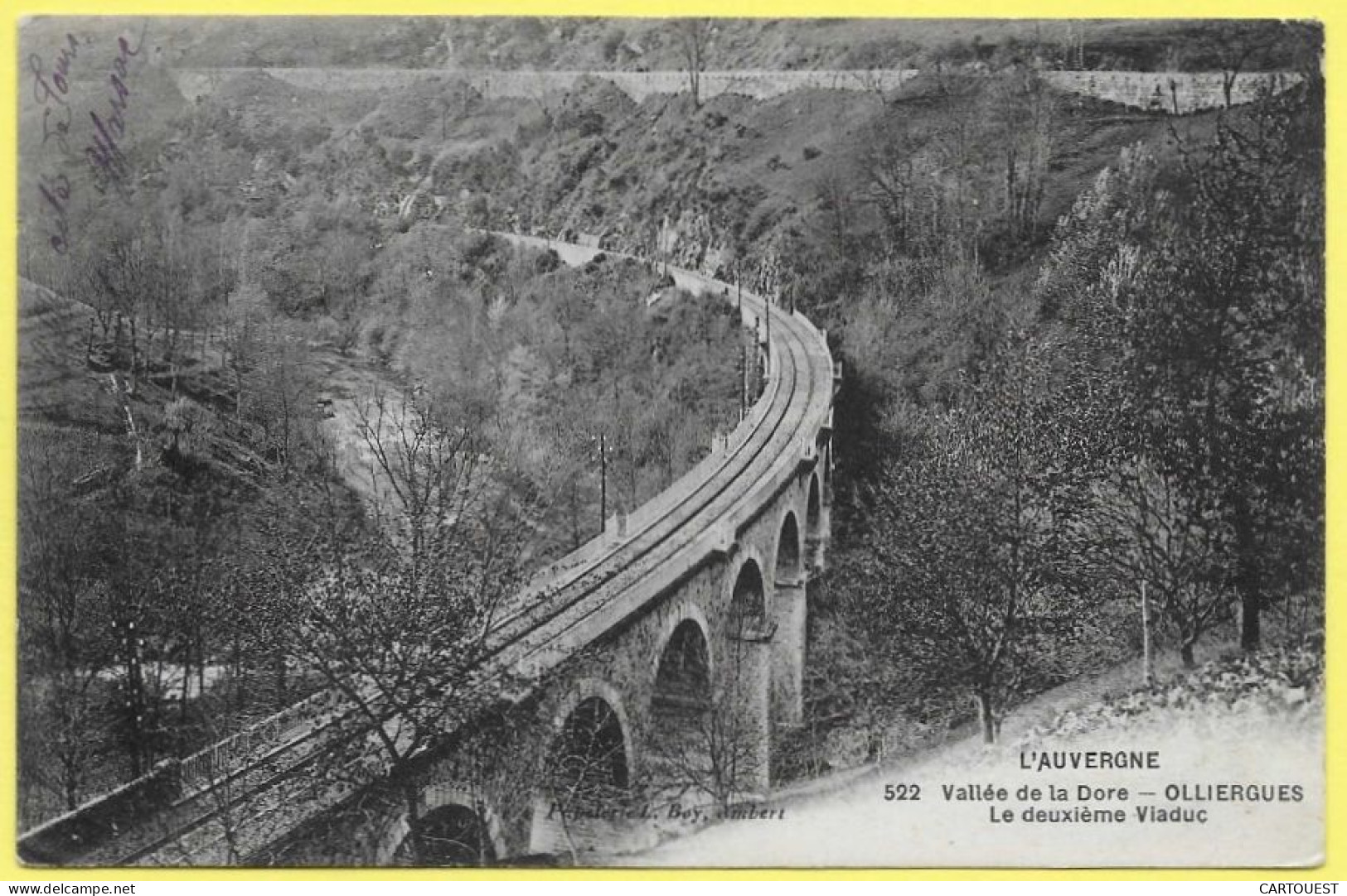 CPA 63  Vallée De La Dore  OLLIERGUES Le Deuxième Viaduc - Olliergues