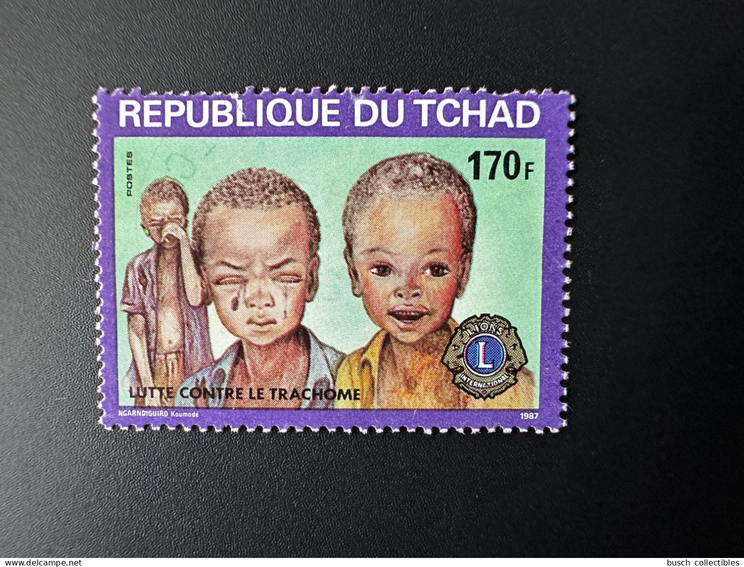 Tchad Chad Tschad 1987 Mi. 1164 Oblitéré Used Lutte Contre Le Trachome Lions International 170F - Chad (1960-...)