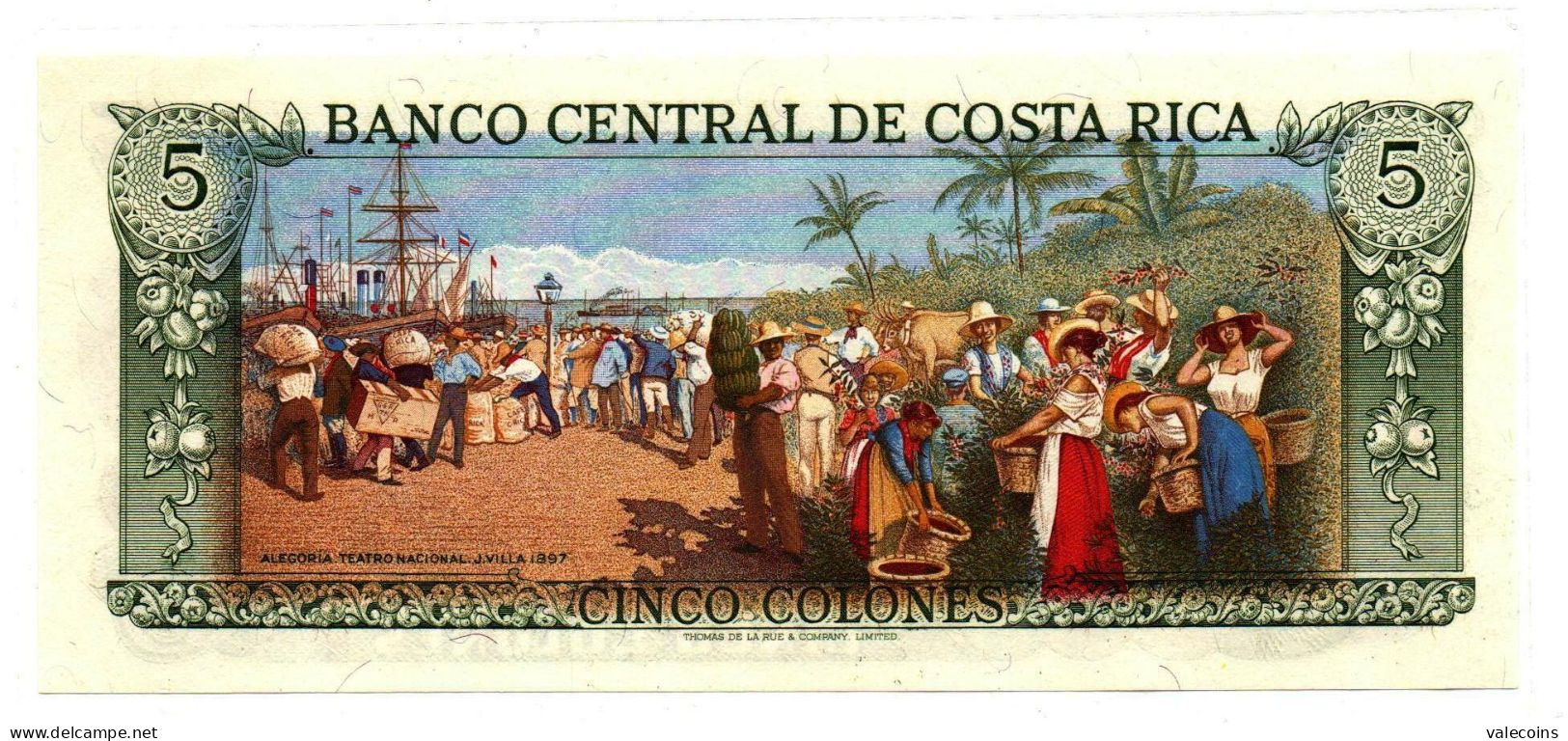 COSTA RICA - 15/01/1992 - 5 Colones - Pick 236 E - UNC         MyRef:AME - Haïti