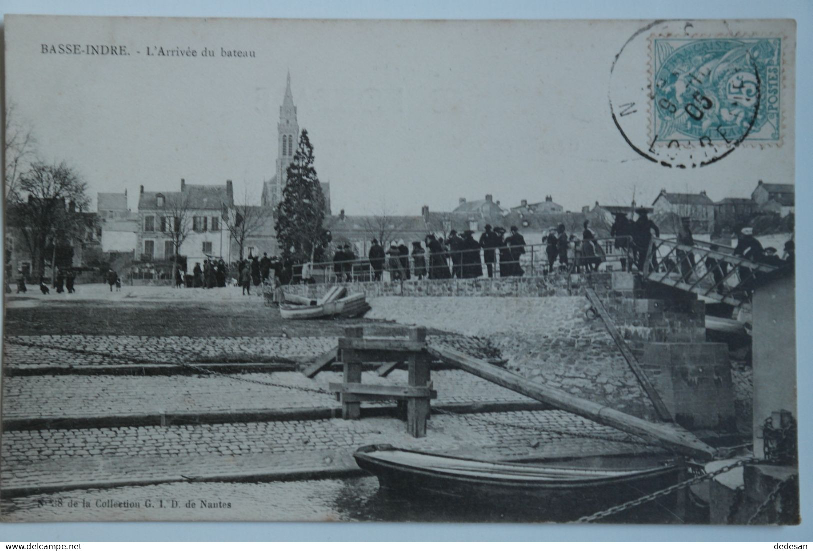 Cpa Basse Indre L'arrivée Du Bateau 1905 - NOV12 - Basse-Indre