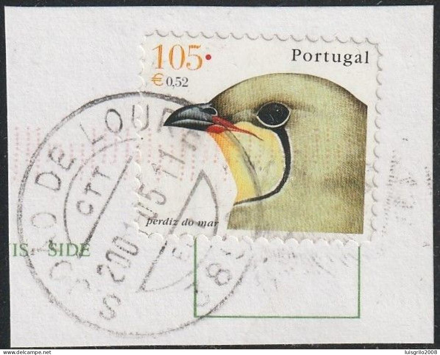 Fragment - Rare Postmark SÃO JOÃO DE LOURE -|- Mundifil Nº 2755 . Aves De Portugal - Gebraucht