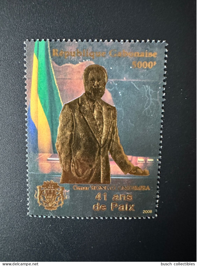 Gabon Gabun 2008 Mi. 1694 41e Anniversaire Magistrature Surprême Président Omar Bongo Ondimba Scarce Or Gold MNH** - Gabun (1960-...)