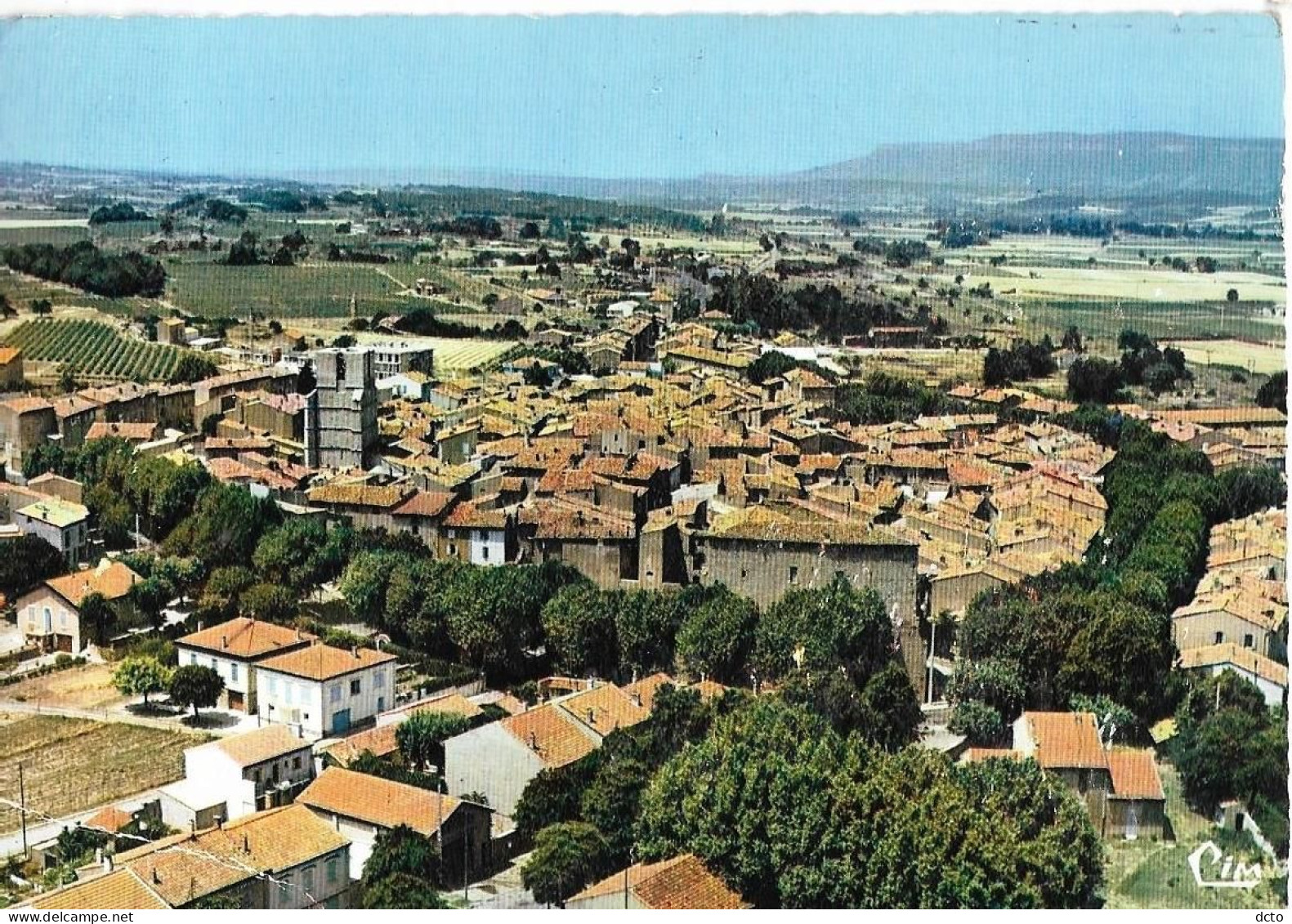 TRETS (13) Vue Panoramique Aérienne Cim Cl. 114-93, Cpsm GF - Trets