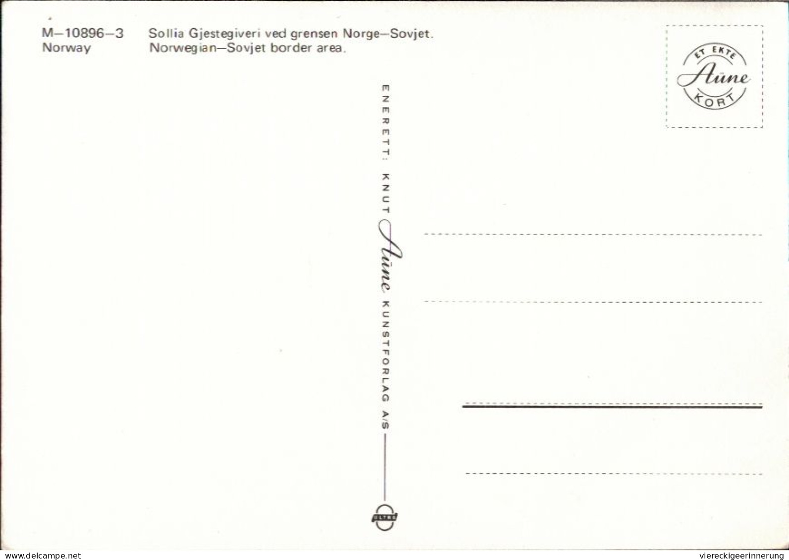 ! Ansichtskarte Grenze Norwegen, Sowjetunion - Noruega