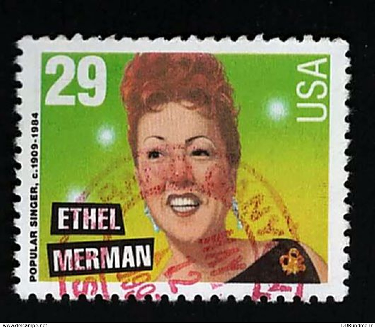 1994 Ethel Merman  Michel US 2490 Stamp Number US 2853 Yvert Et Tellier US 2266 Stanley Gibbons US 2934 Used - Oblitérés