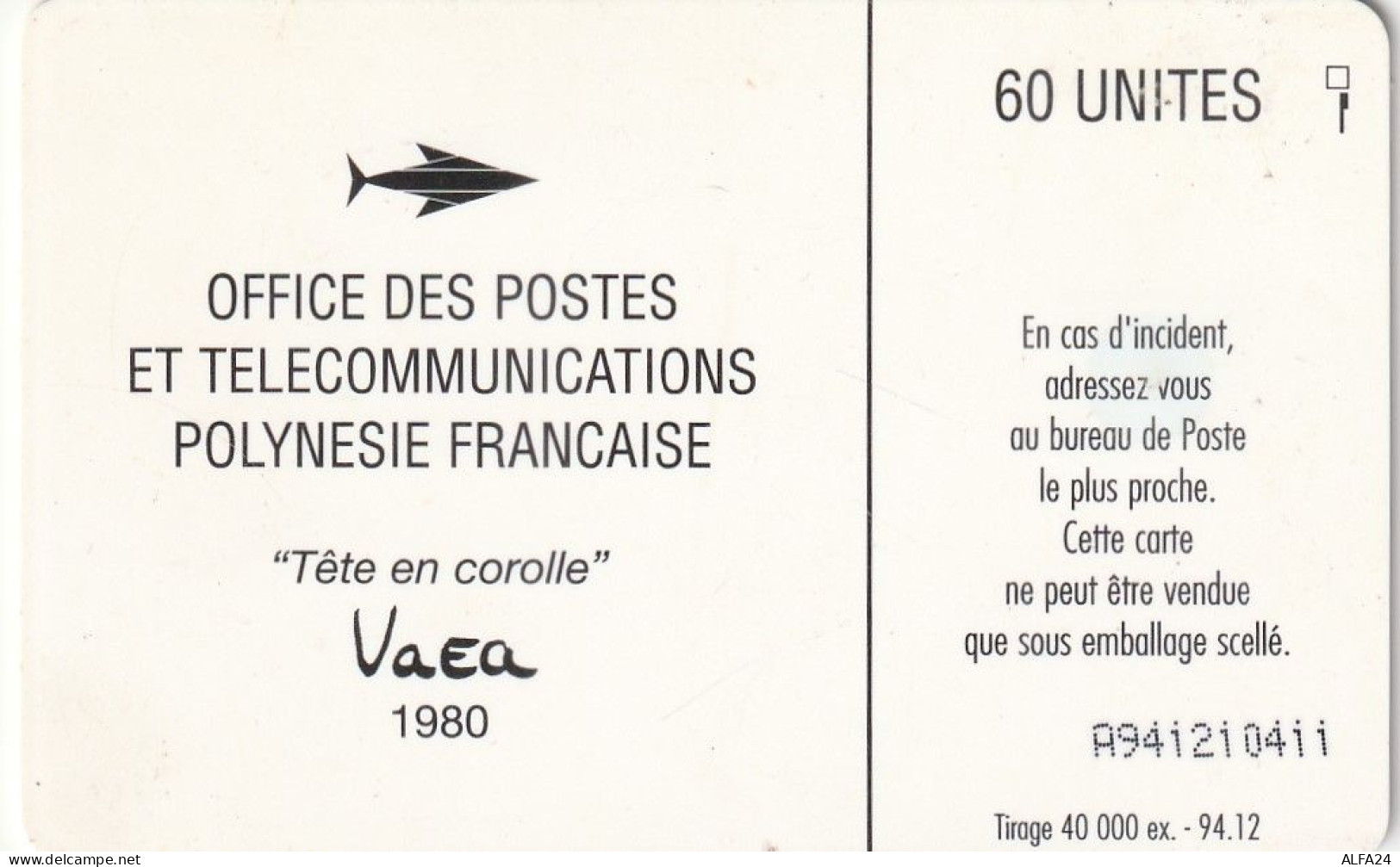 PHONE CARD POLINESIA FRANCESE  (E2.13.6 - French Polynesia