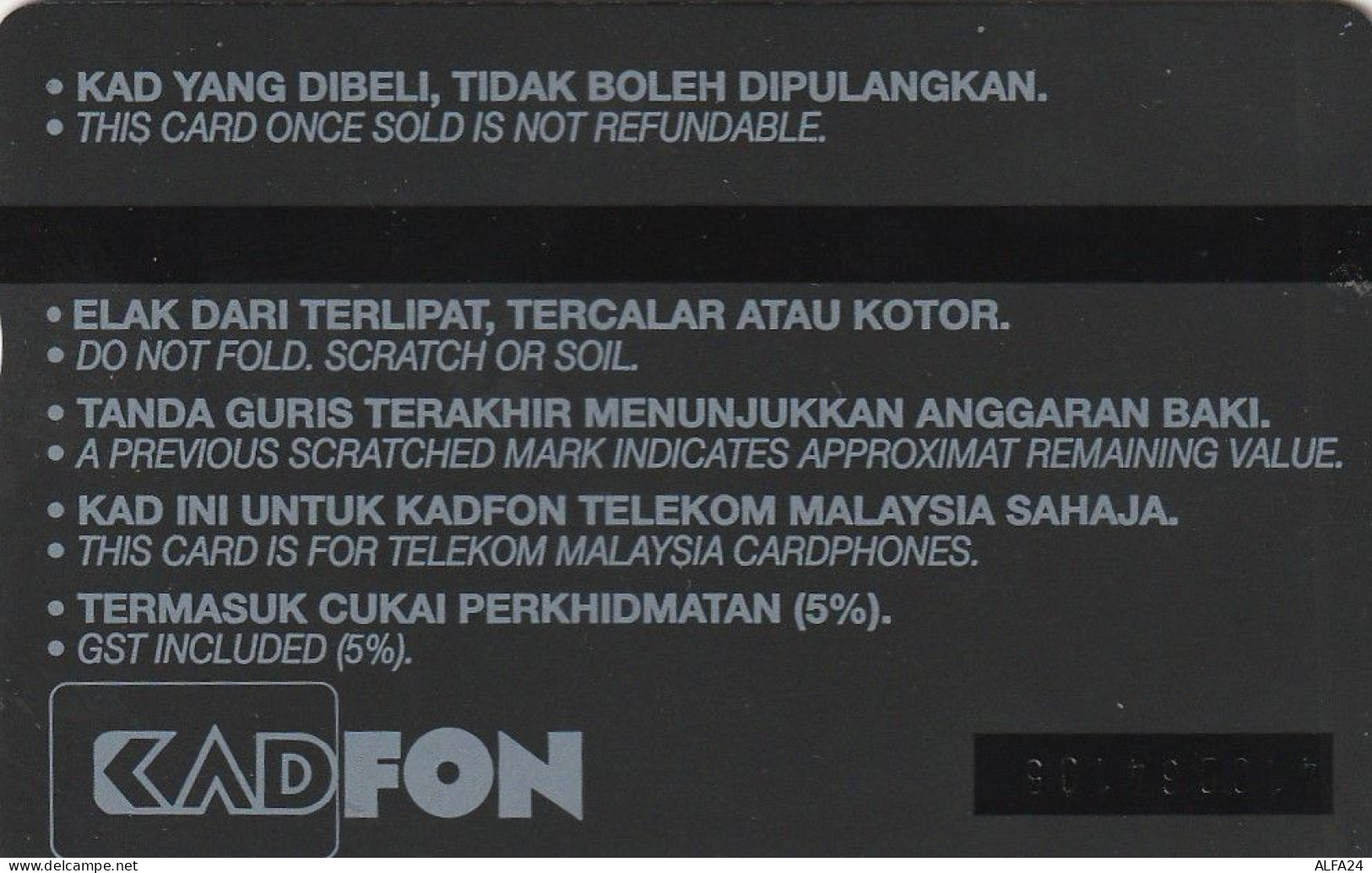 PHONE CARD MALESIA  (E2.6.8 - Malasia