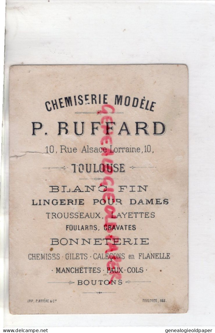 31- TOULOUSE- CHROMO CHEMISERIE P. BUFFARD -10 RUE ALSACE LORRAINE - ENFANT  CHAPEAU - Other & Unclassified