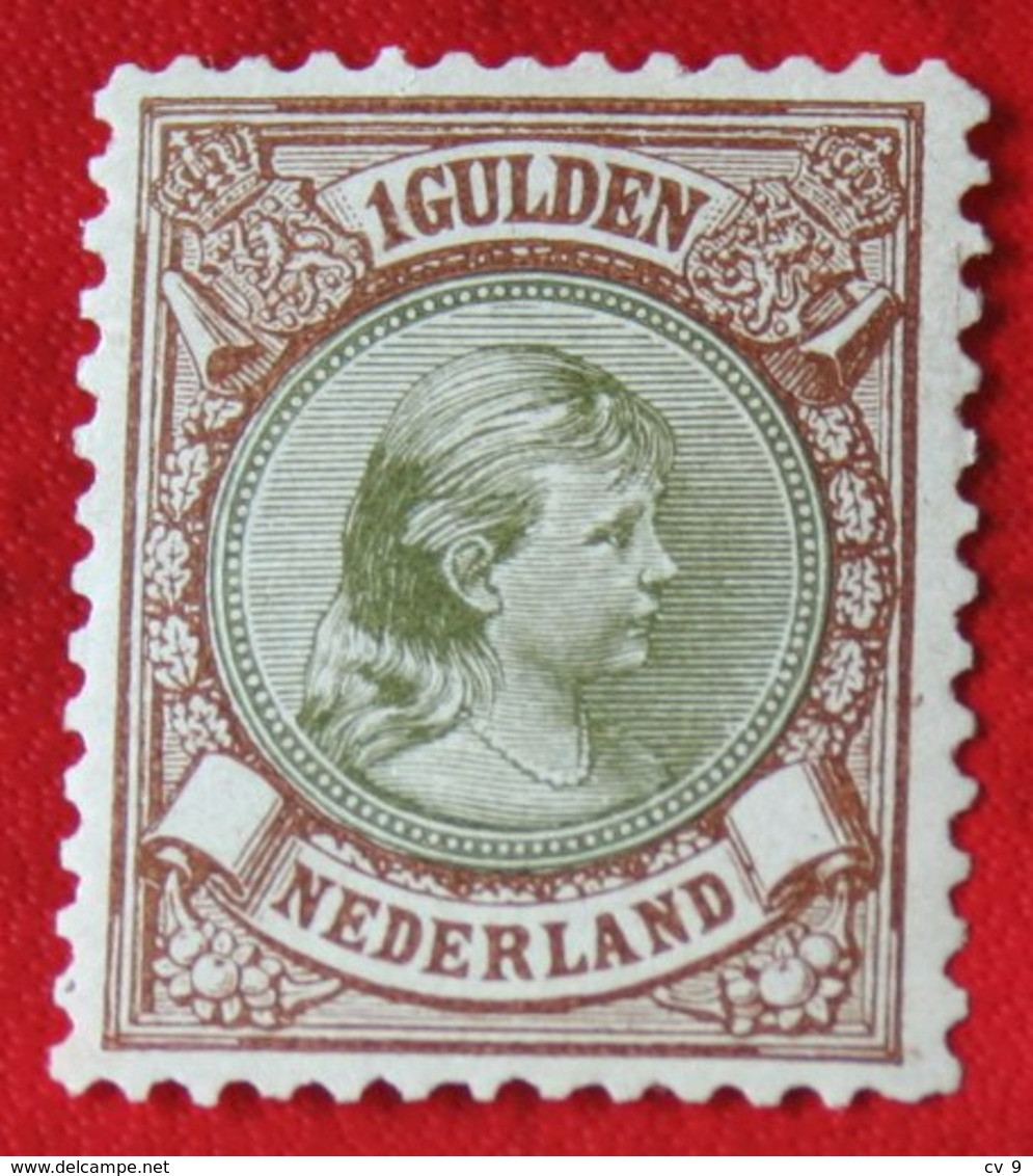 READ   1 Gld Wilhelmina NVPH 46 (Mi 47) 1896 POSTFRIS / MNH ** NEDERLAND / NIEDERLANDE - Unused Stamps