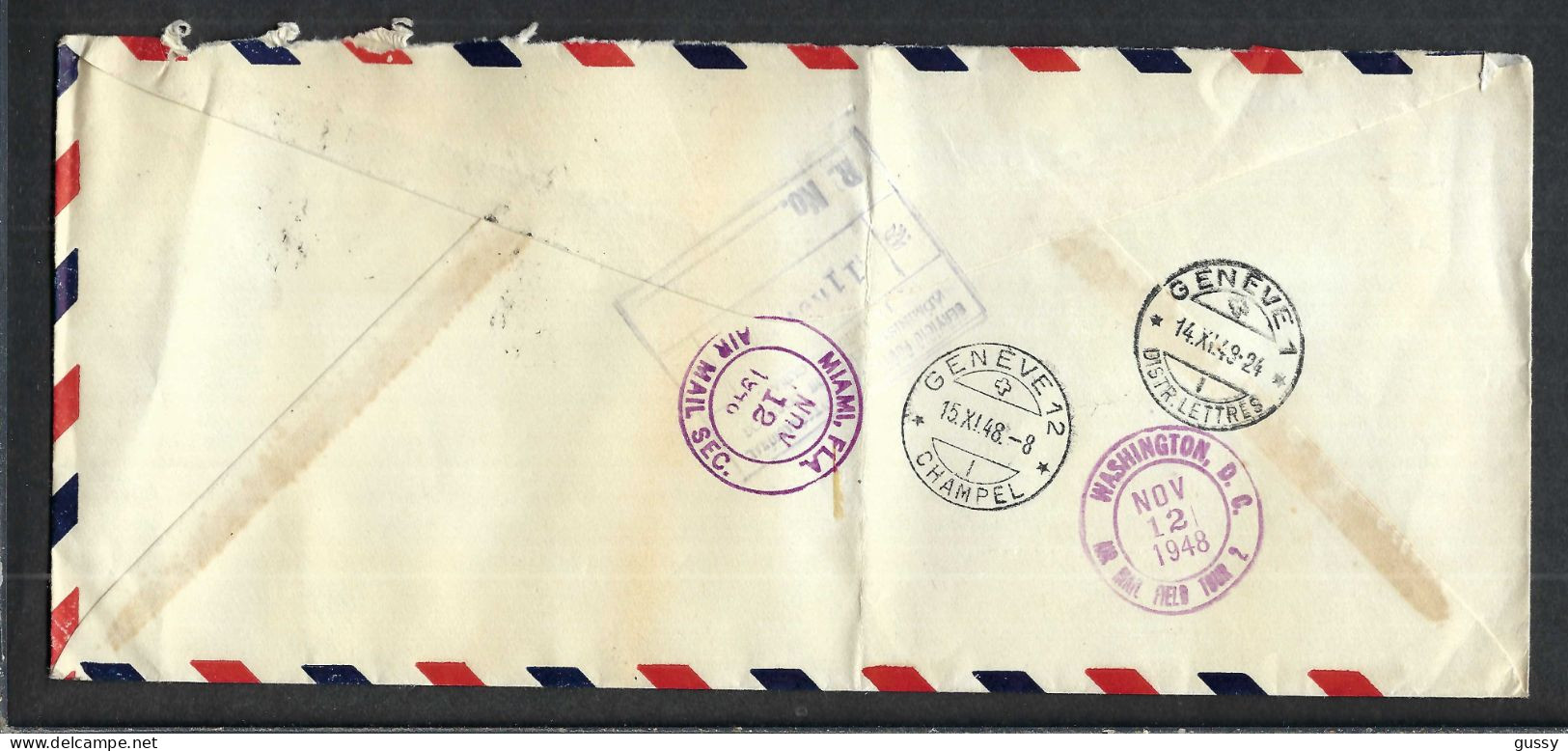 CUBA Ca.1948: LSC De Habana à Genève (Suisse) - Covers & Documents