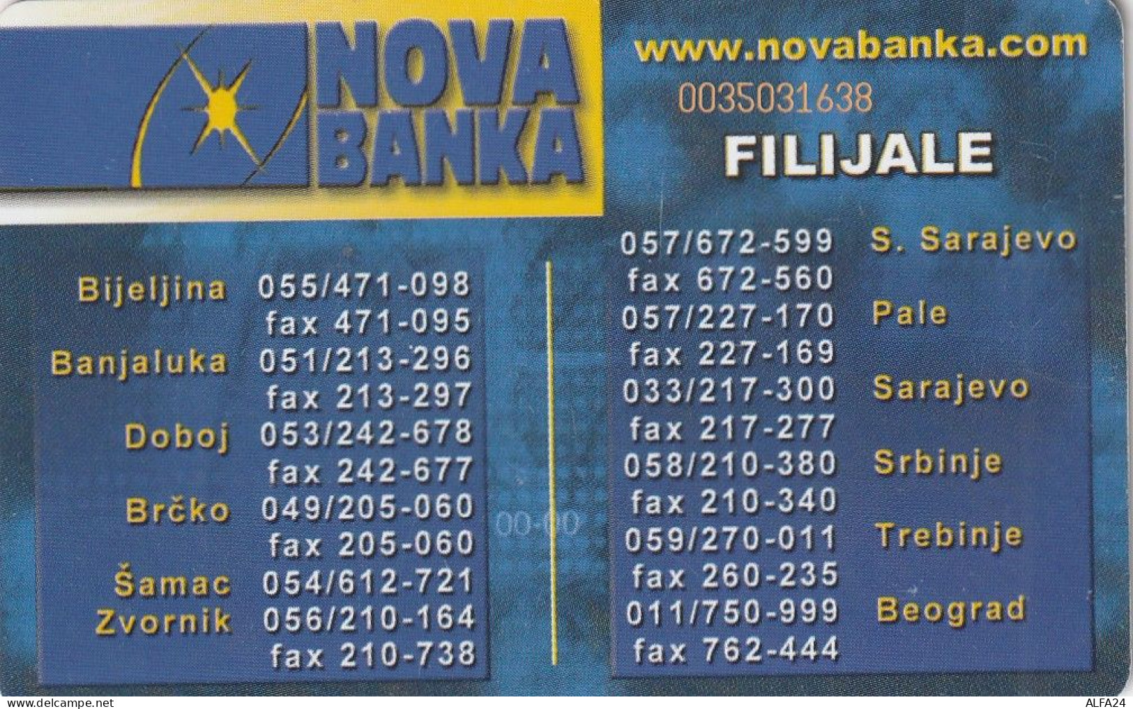 PHONE CARD SPRSKA  (E1.16.5 - Yougoslavie