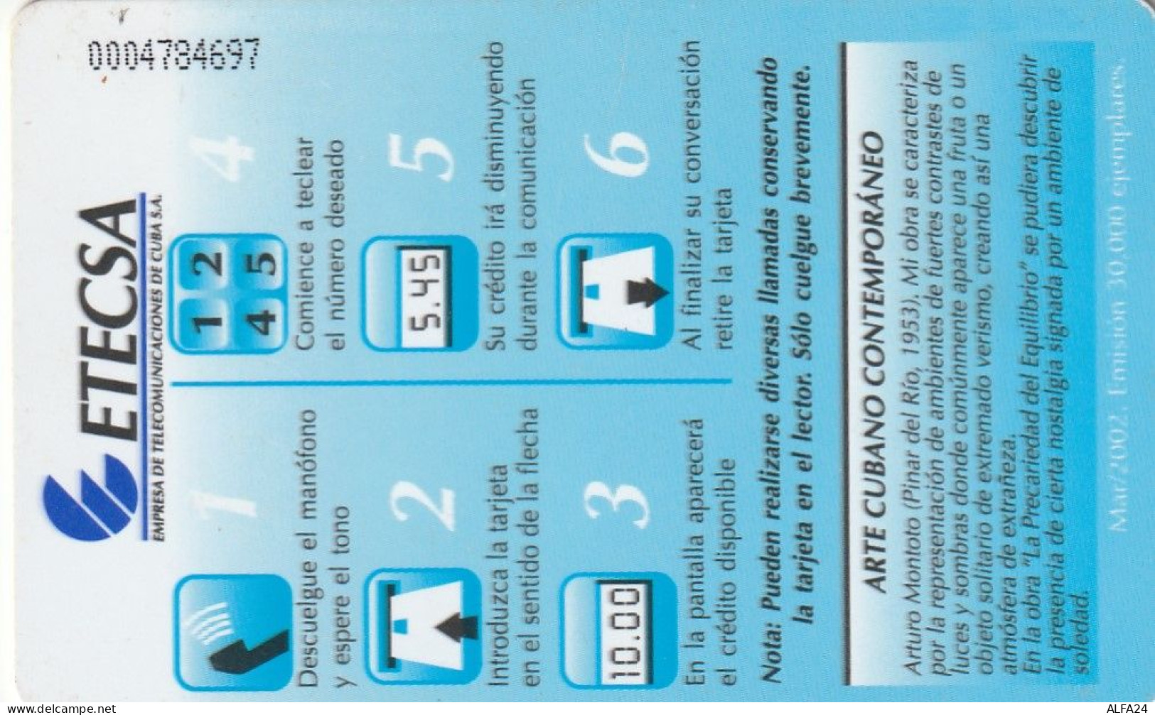 PHONE CARD CUBA  (E1.14.8 - Cuba