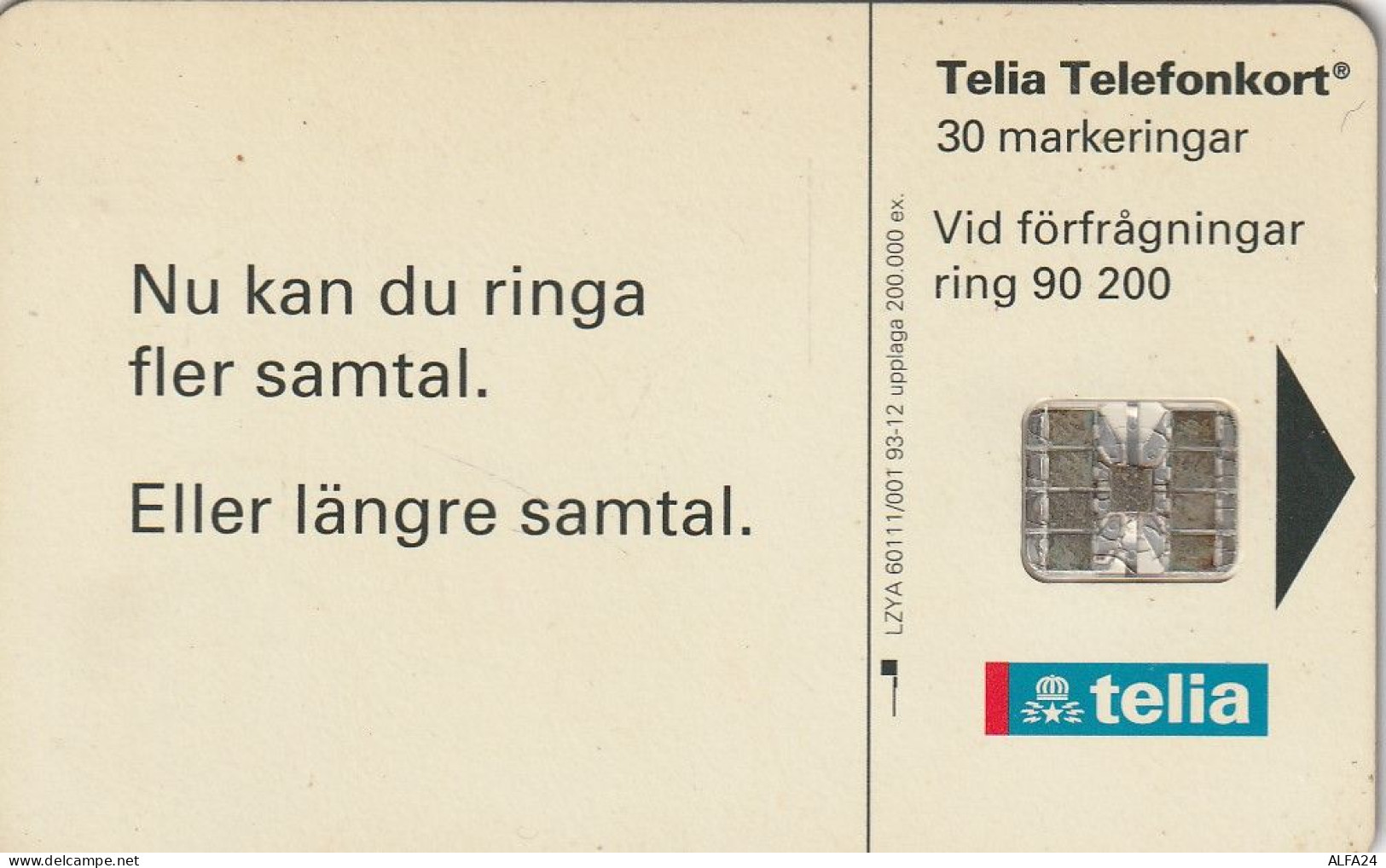 PHONE CARD SVEZIA  (E1.13.1 - Svezia