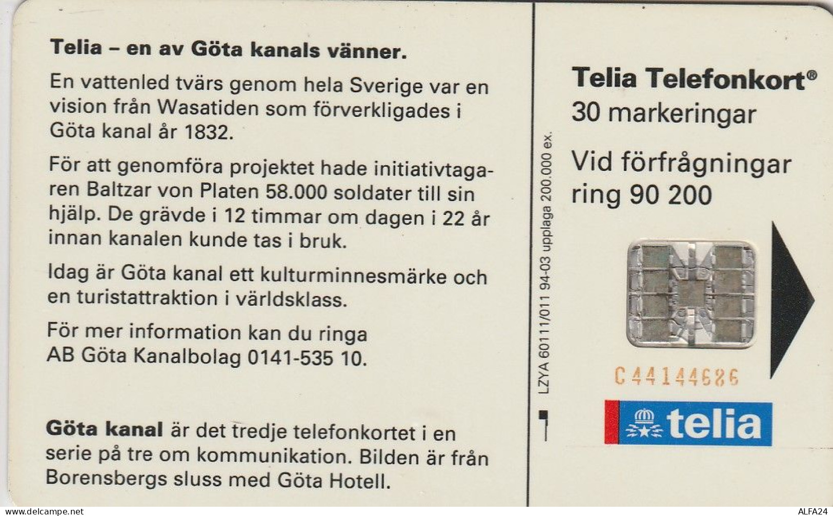 PHONE CARD SVEZIA  (E1.11.7 - Suecia