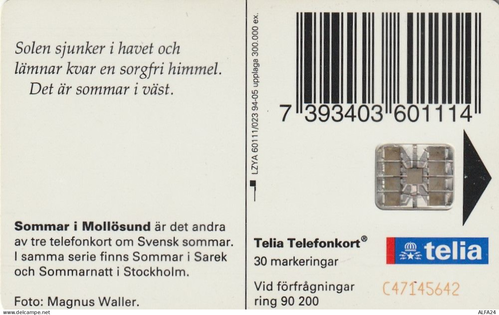 PHONE CARD SVEZIA  (E1.11.8 - Suecia