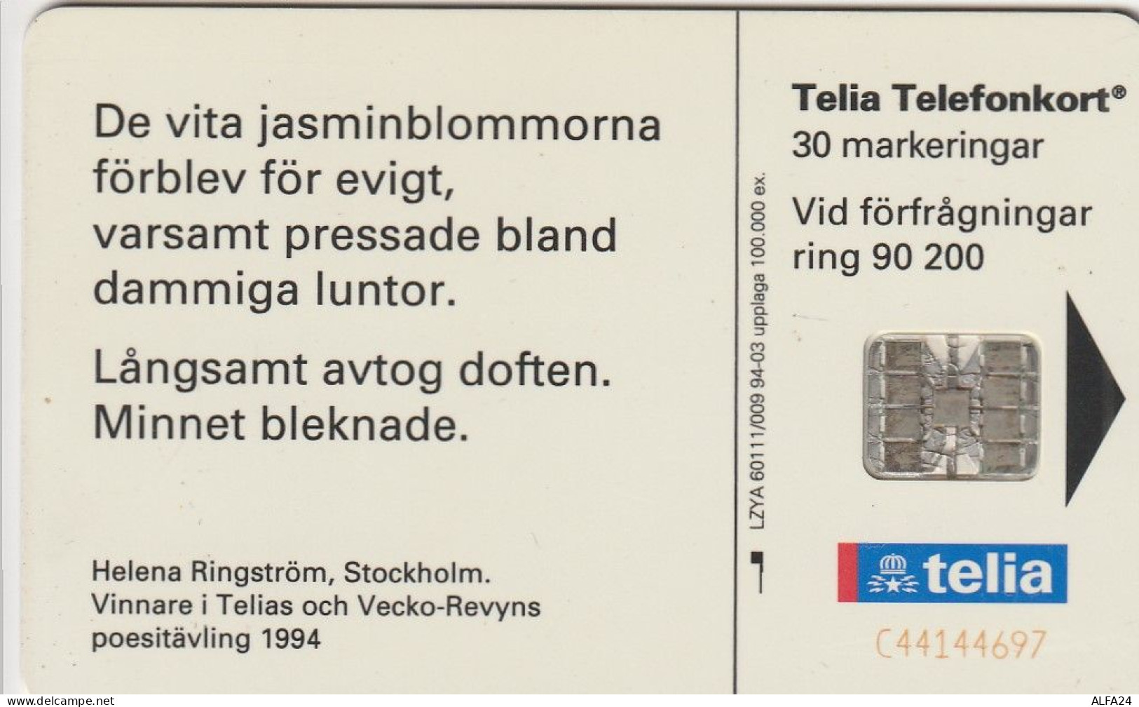 PHONE CARD SVEZIA  (E1.11.5 - Suecia