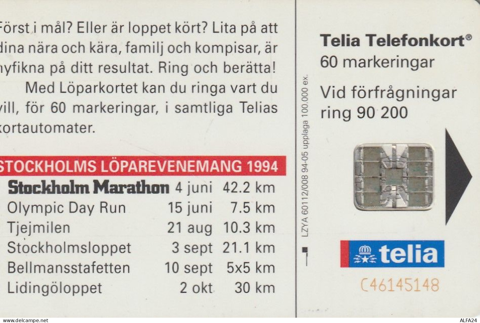 PHONE CARD SVEZIA  (E1.12.1 - Suecia