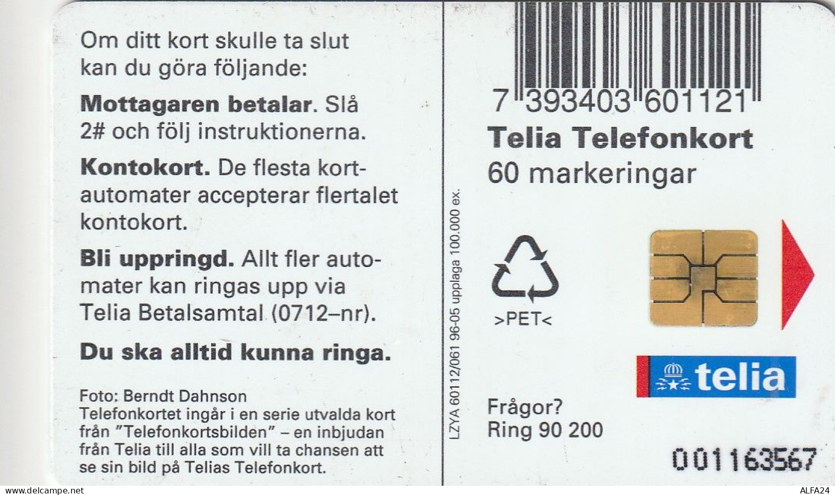 PHONE CARD SVEZIA  (E1.9.7 - Schweden