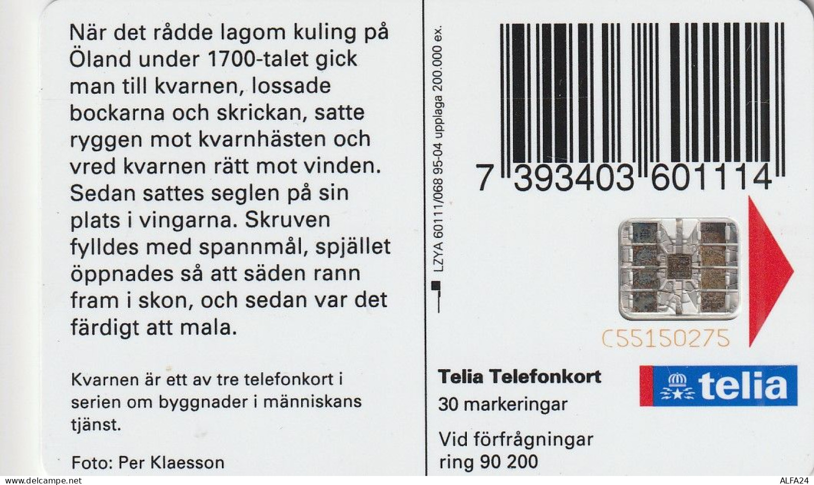 PHONE CARD SVEZIA  (E1.9.5 - Sweden