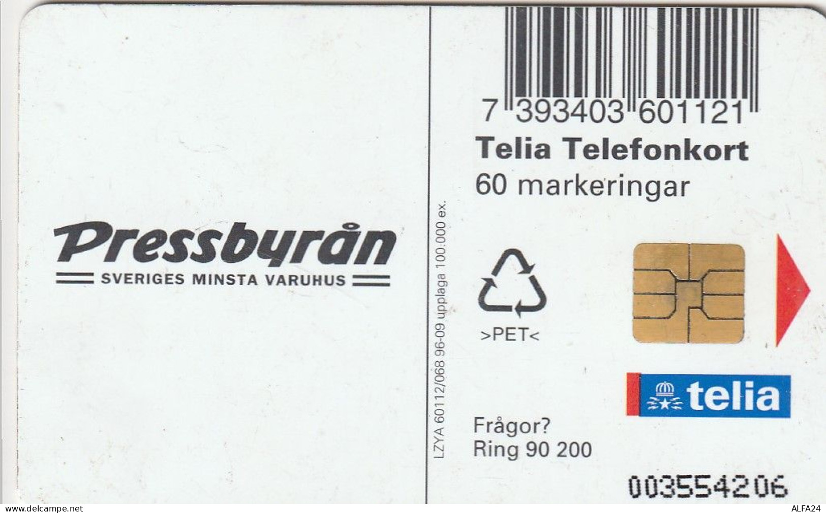 PHONE CARD SVEZIA  (E1.9.1 - Schweden