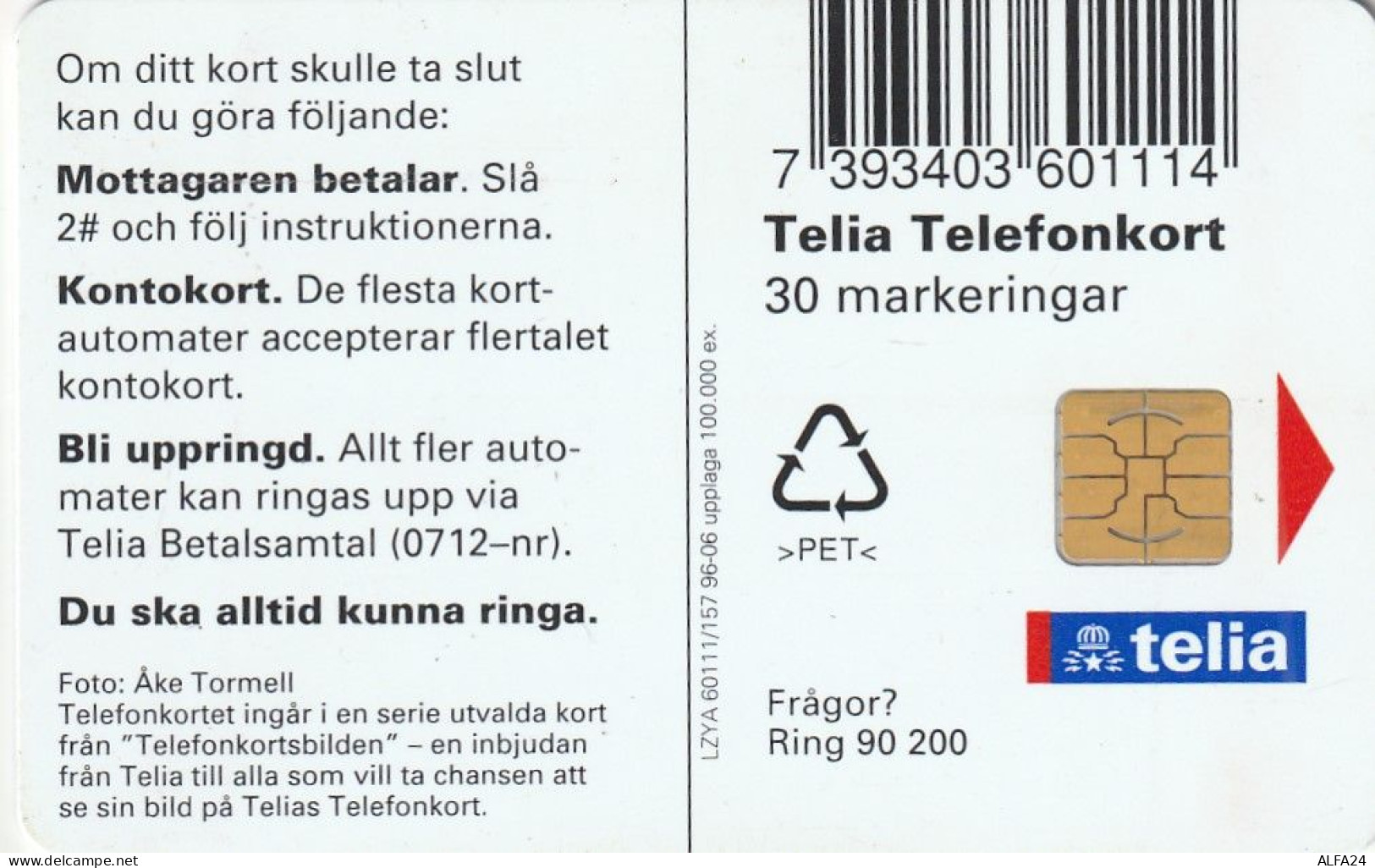 PHONE CARD SVEZIA  (E1.7.5 - Sweden